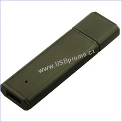 Kovový reklamní flash disk černý.