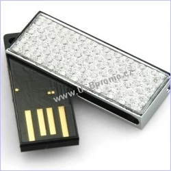 mini flash disk kovový s kamínky