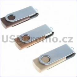 otočný dřevěný reklamní flash disk 